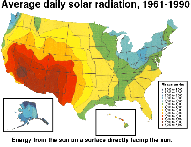 Map Of Solar Energy Radiation